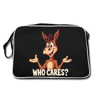 Who Cares - Retro Bag - black/white - Back