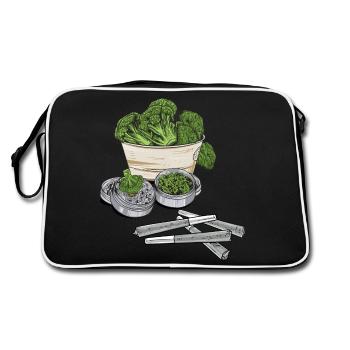 Broccoli // Illustration - Retro Bag - black/white - Back