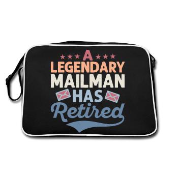A Legendary Mailman Has Retired Postal Worker Mail - Retro Bag - black/white - Back