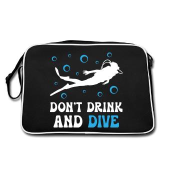 Dont Dring And Dive - Retro Bag - black/white - Back