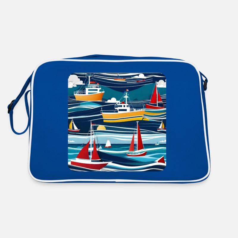 Boote und Schiffe Retro Tasche