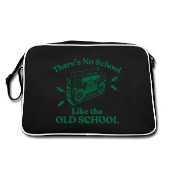 Es gibt keine Schule wie die alte Schule - Retro Tasche - Schwarz/Weiß - Hinten
