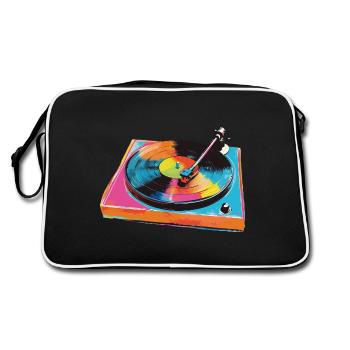 Record player - Retro Bag - black/white - Back