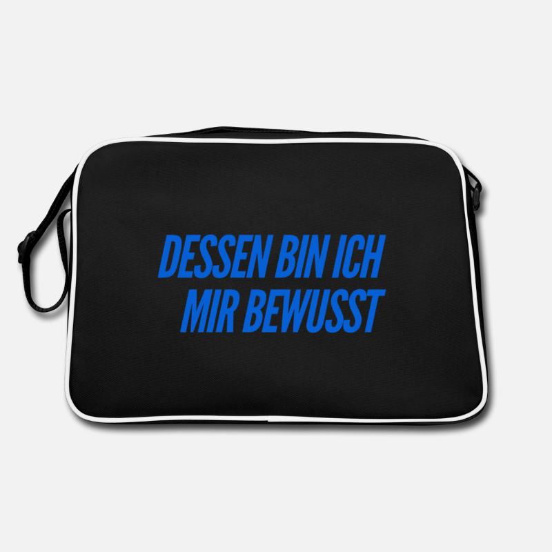 Bewusstsein ist alles - Retro Tasche - Schwarz/Weiß