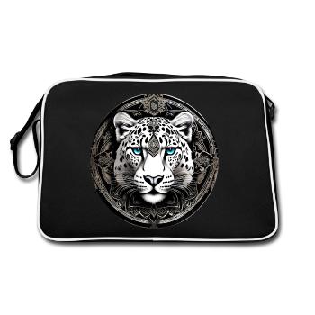 Motif mystique Mystérieux léopard des neiges - Sac Retro - noir/blanc - Dos