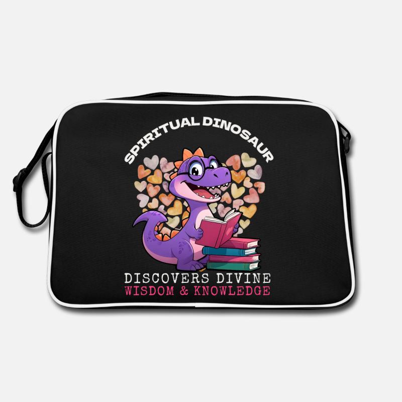 Dinosaur Reads Books Retro Bag