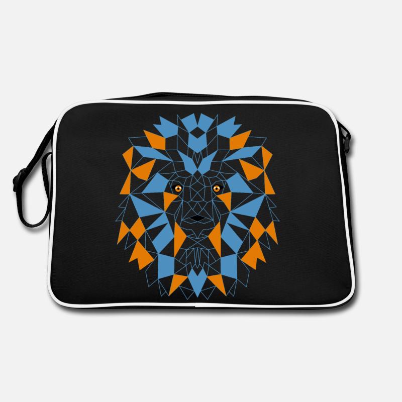 Lion de Juda, coloré - Sac Retro - noir/blanc