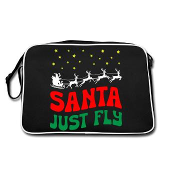 Santa Just Fly Christmas - Retro Bag - black/white - Back