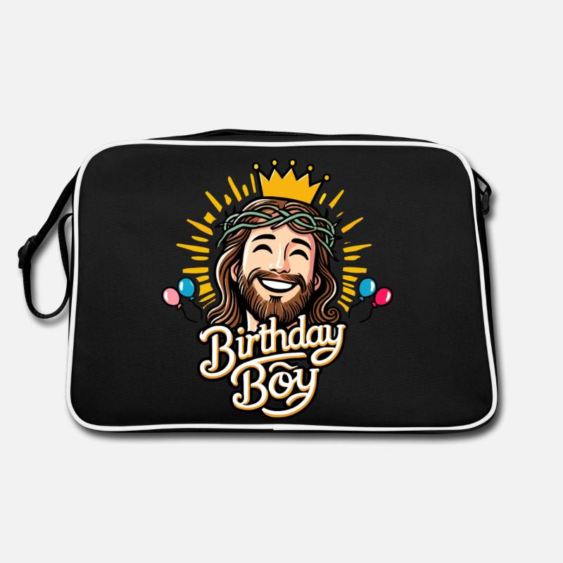 Jesus, das Geburtstagskind Retro Tasche