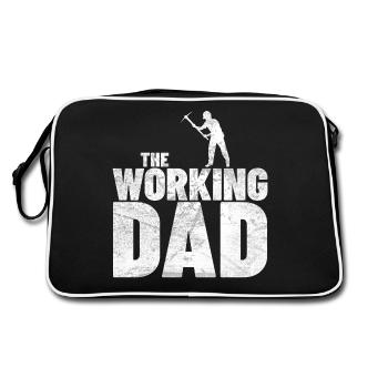 THE WORKING DAD - Retro Tasche - Schwarz/Weiß - Hinten