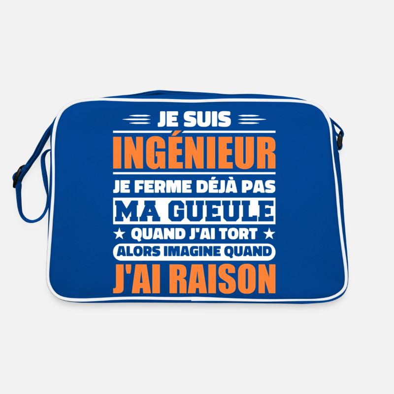 Ingenieur Humor Geschenk Student Ingenieur Retro Tasche