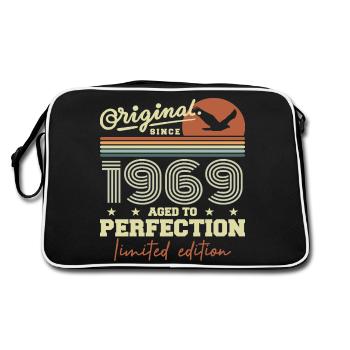 Original 1969 Birthday Gift 1945 Retro 1969 - Retro Bag - black/white - Back