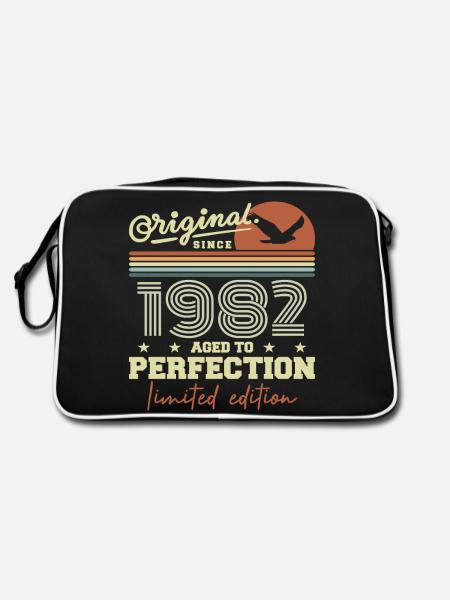 Original 1982 Birthday Gift 1945 Retro 1982 - Retro Bag - black/white - Back