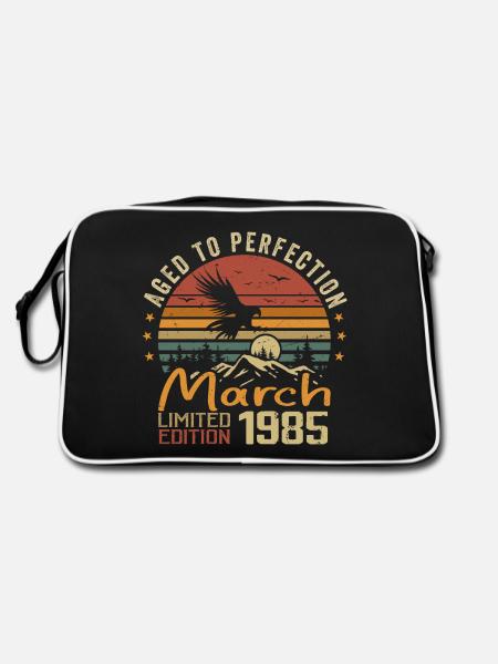 Les Légendes Sont Nées en Mars 1985 Vintage Retro - Sac Retro - noir/blanc