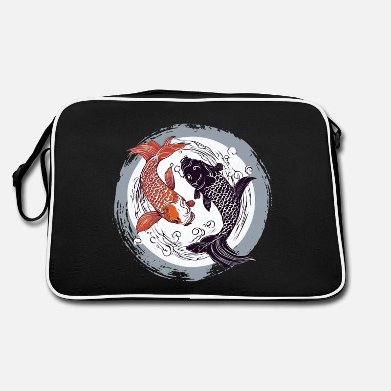 Koi yin yang Retro Tasche