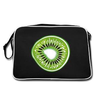 Kiwi - Retro Bag - black/white - Back