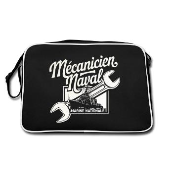 Mécanicien Naval Marine Nationale - Sac Retro - noir/blanc - Dos