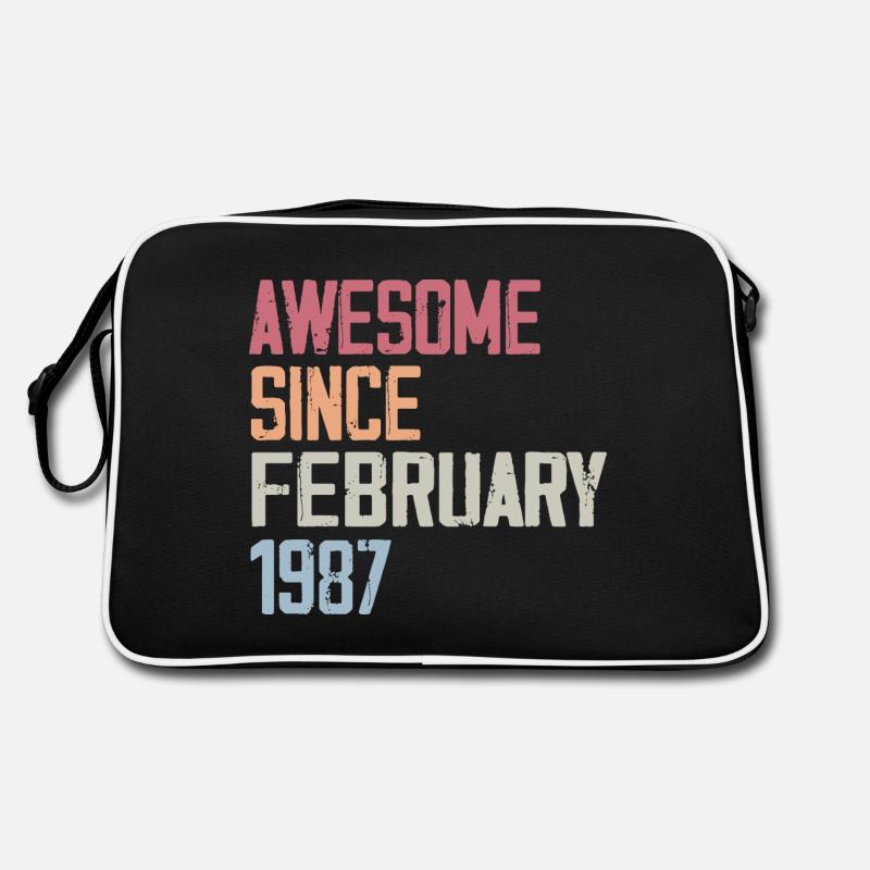 Février 1987, 37e anniversaire 1987 Fevrier 37 ans Sac Retro
