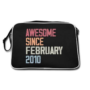 February 2010, 14th Anniversary 2010 February 14 years - Retro Bag - black/white - Back