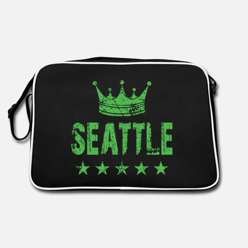 Seattle Krone Sterne Retro Tasche