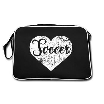 Coeur de football - Sac Retro - noir/blanc - Dos