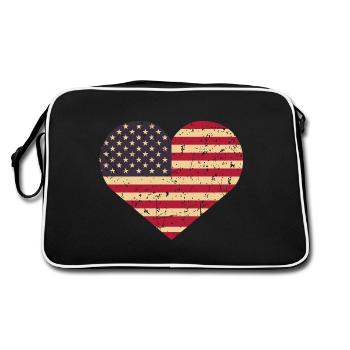 Cœur des États-Unis - Sac Retro - noir/blanc - Dos