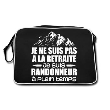 Hiking Gift Retreat Full-time hiker - Retro Bag - black/white - Back