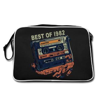 Vintage 1982 1982 Cassette - Vintage since 1982 - Retro Bag - black/white - Back