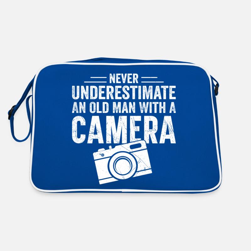Never underestimate an old man with a camera Retro Bag