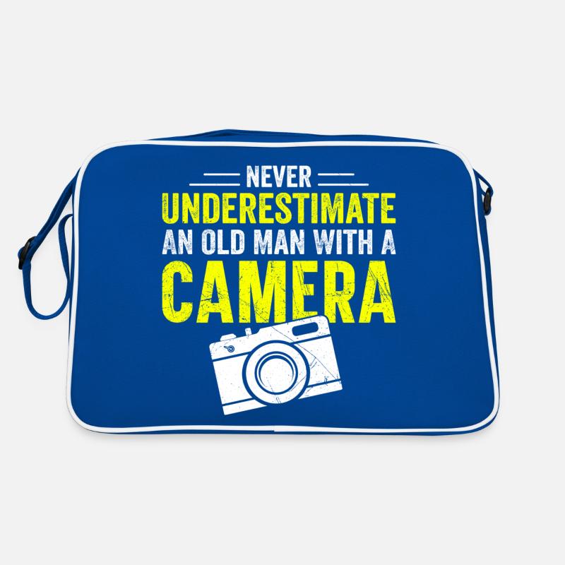 Never underestimate an old man with a camera Retro Bag