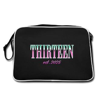 Thirteen Est. 2025 Boys Girls Official Teenager - Retro Bag - black/white - Back