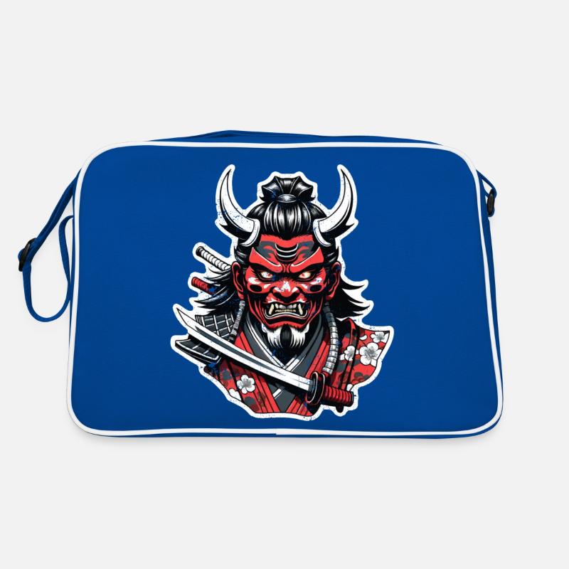 Samurai-Krieger - Japan - Dämon Retro Tasche