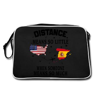 distance means so little when someone means much - Retro Bag - black/white - Back