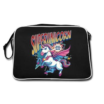 Licorne super-héros superpouvoirs bande dessinée surnaturelle - Sac Retro - noir/blanc - Dos