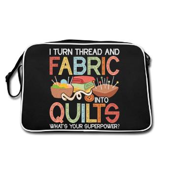 Je transforme le fil et le tissu en courtepointes Quilting Quilt - Sac Retro - noir/blanc - Dos