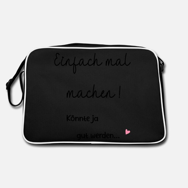 Fais-le. Motivation, succès, amour de soi - Sac Retro - noir/blanc