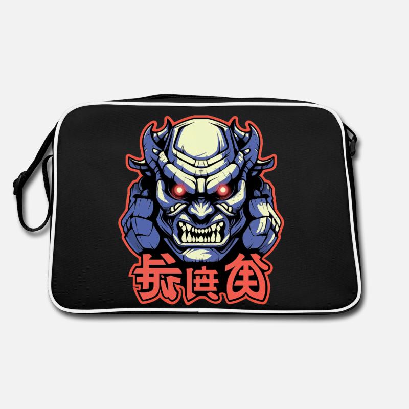 Der Japanische Samurai Dämon Retro Tasche