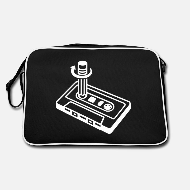 Kassette und Stift - Bleistift Retro Tasche