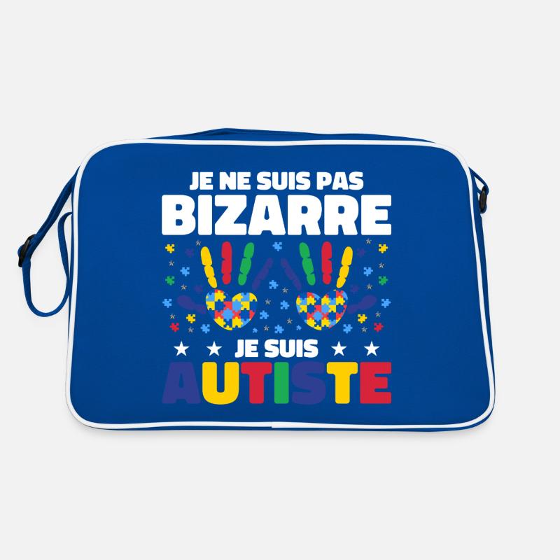 Ich bin nicht seltsam, ich bin Autist Retro Tasche