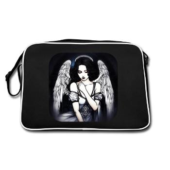 Cool Gothic Angel - Retro Bag - black/white - Back