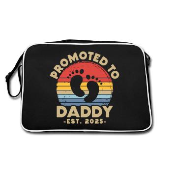 Promu papa pour 2025 - Sac Retro - noir/blanc - Dos