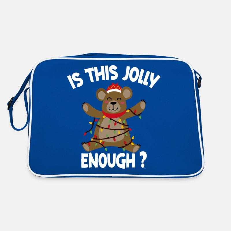 Is This Jolly Enough Funny Bear Christmas Light Sac Retro