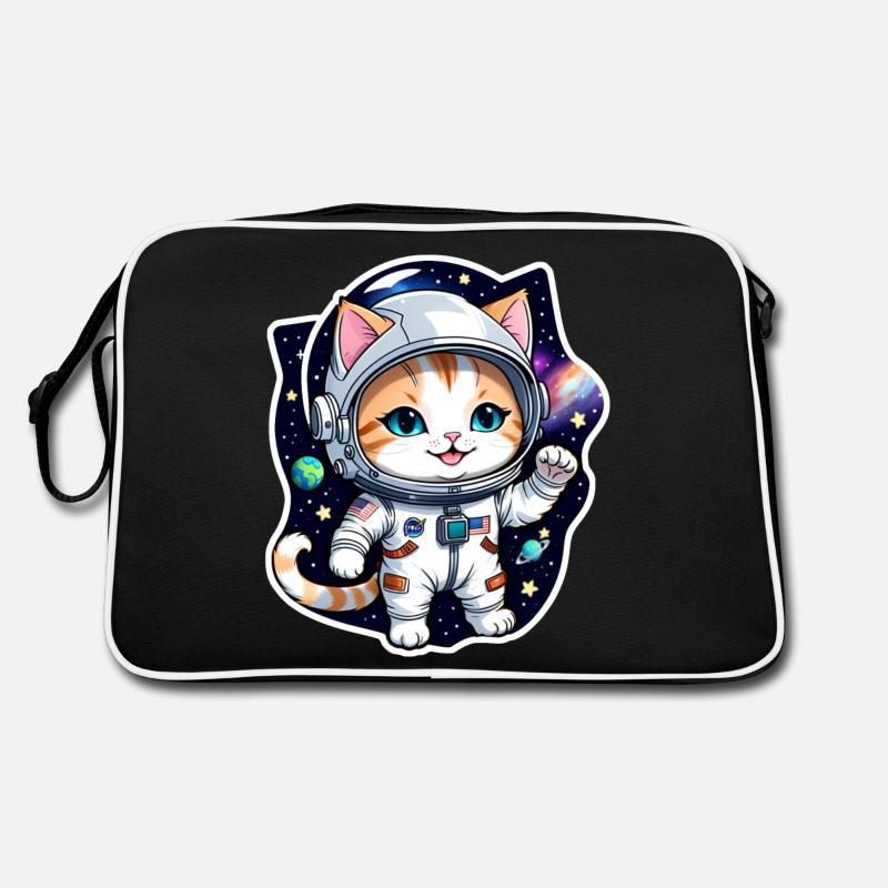 Astronaut Katze - Weltraum Retro Tasche