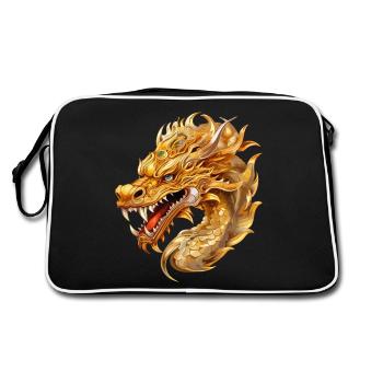 Dragon Fantaisie Magie Mysticisme Mythologie Créature - Sac Retro - noir/blanc - Dos