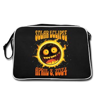 Solar Eclipse April 8, 2024 Total Solar Eclipse - Retro Bag - black/white - Back