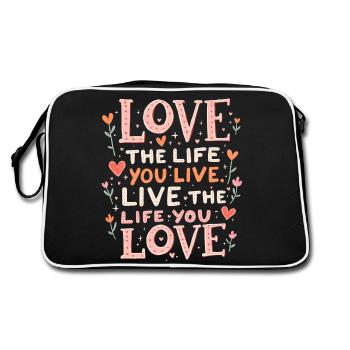 Aimez la vie - Sac Retro - noir/blanc - Dos