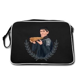 Rieser Grantler // Illustration - Retro Tasche - Schwarz/Weiß - Hinten