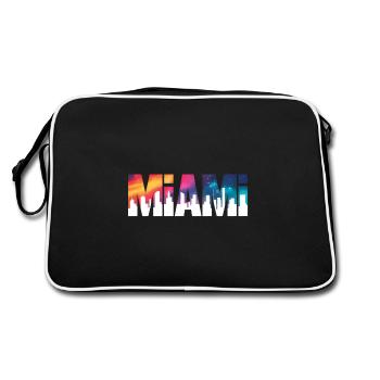 Miami - Logo de la ville cool - Sac Retro - noir/blanc - Dos