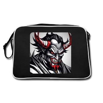 Démon Monstre Monstre Monstre Diable - Sac Retro - noir/blanc - Dos