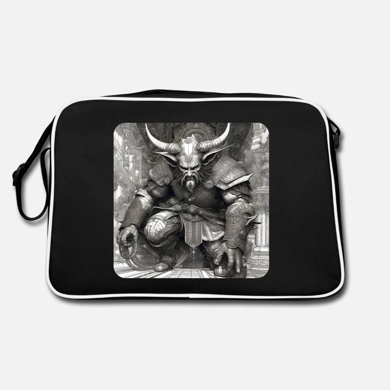 Dämon Monster Ungeheuer Retro Tasche